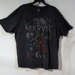 Marvel 3XL Superhero Graphic Tee - Dark Gray